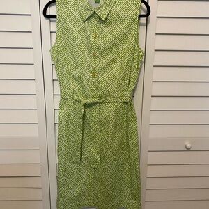 Island Republic Green Geometric Patterned Sleeveless Dress
